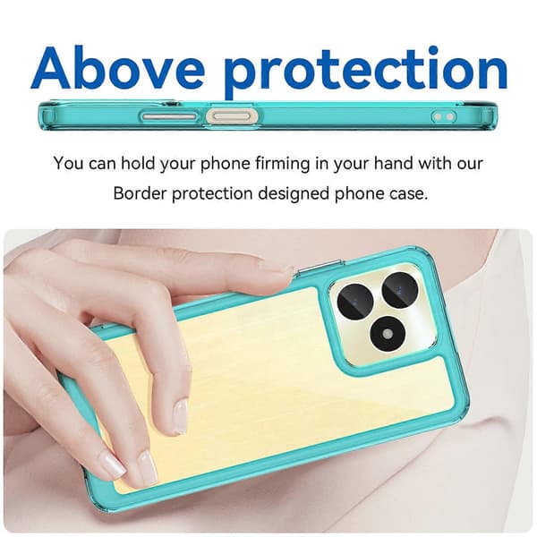 Stöttåligt mobilskal för Realme C51 Transparent Blue