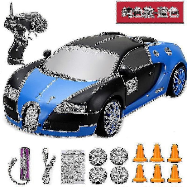2.4g Drift Rc Bil 4wd Rc Drift Bil Legetøj Fjernbetjening Gtr Model Ae86 Køretøj Bil Rc Racerbil Legetøj Til Børn Julegaver Bugatti-1Battery