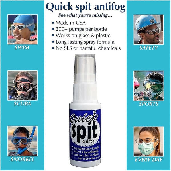 JAWS Quick Spit 1 oz. Anti-dugg sprayformel Blå