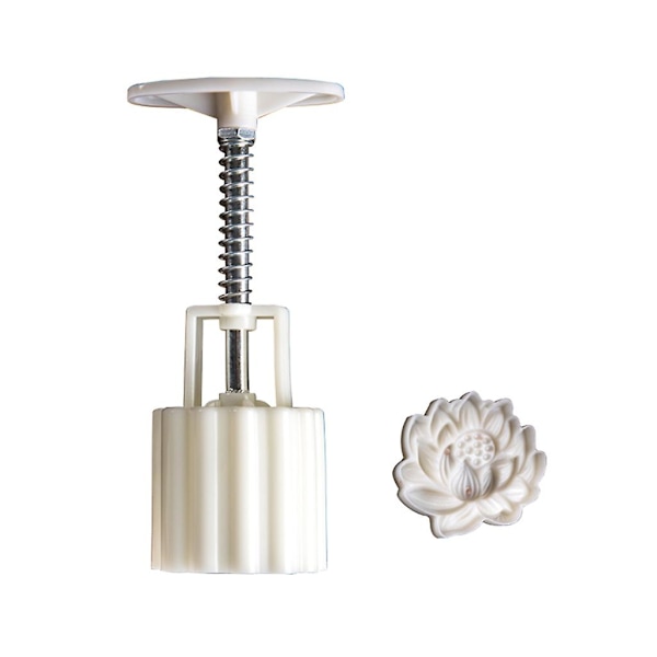 50g Månekageform midt efterår gør-det-selv-håndpresse Lotus Cookie Stamp Pastry Tool