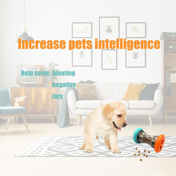 Godbiddispenserende puslespil til små hunde, interaktivt jagtlegetøj, perfekt alternativ til langsomt foder til hunde