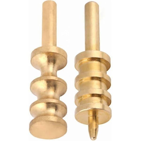 Lærpolerer/glatter, messinghode lærkant, loddeboltspiss for DIY lærkant varmprosess, messing, 2 stk