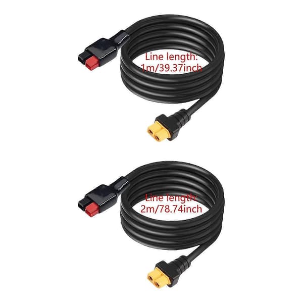 Plug and Play 14AWG XT60 til Andersons Adapter XT60 Hun til Solpanelstik Kabel til Udendørs Strømløsning 2m