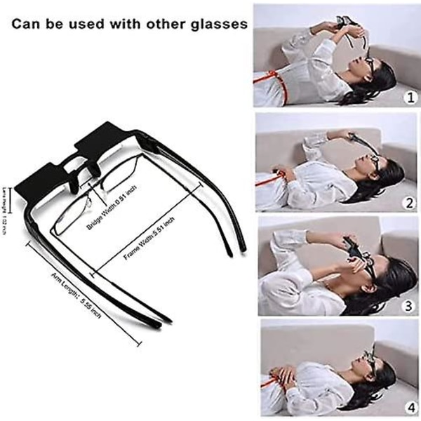 Nya uppgraderade läsglasögon Liggande säng Ljus Periskopglasögon för att titta på tv-glasögon Prismaglasögon lata glasögon