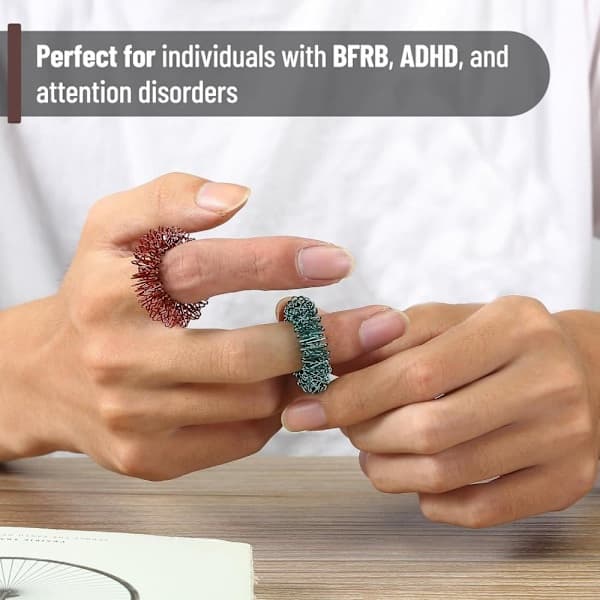 Stressring 14-pakning – Fidget Ring & Sensoriske stressleker for angst og ADHD