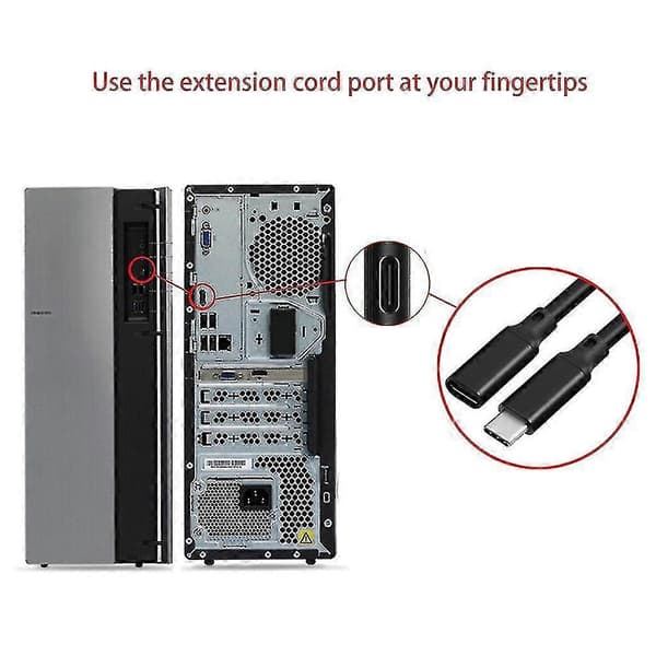 100w Pd 5a Usb3.1 Typ-c Förlängningskabel 4k 60hz Usb-c Gen 2 10gbps Förlängningssladd 1m