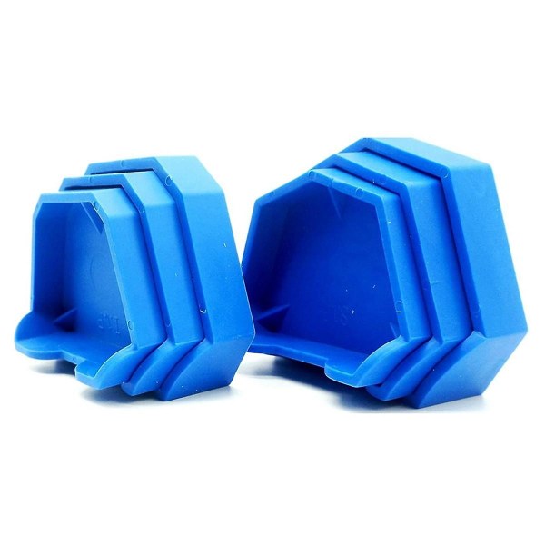 6 ST Dental Model Base Tidigare avtrycksbrickor Set för Lab Gips Model Cast Trimning Blue