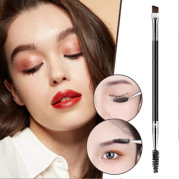 2-i-1 Øjenbrynsbørste Dobbeltendet Spoolie og Vinklet Børste til Makeup