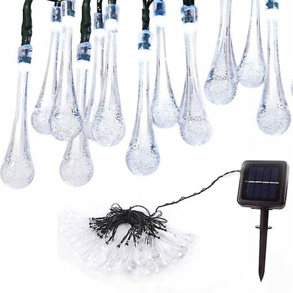 7m Solar Lampe Droplet Pære Lys 50led