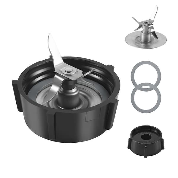 Kompatibel med Osterizer Blender, 4-punkts knivenhet med 2-delt gummipakning 4961 Silver  Black