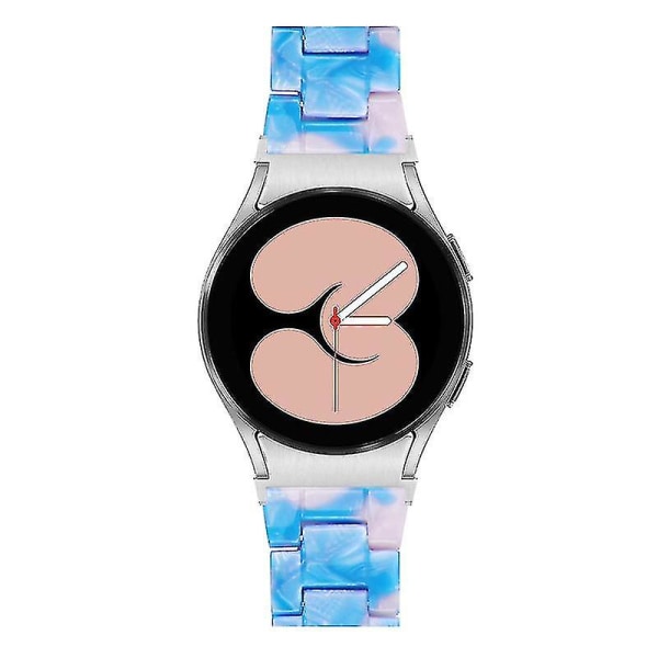 Til Samsung Galaxy Watch 5 40 mm / 44 mm / Watch 5 Pro 45 mm Resin urbånd i rustfrit stål med spændearmbånd Blue   Pink