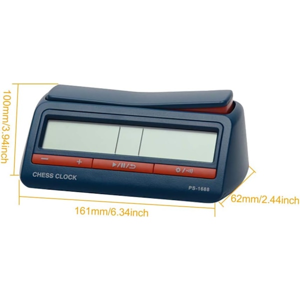 Schackklocka Digital Klocktimer, Professionell Internationell Schacktimer, ABS Nedräkning Speltimer för Schackbrädspel_ma