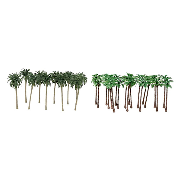 40 st kokosnöt palmträd/landskap plast konstgjord layout regnskog