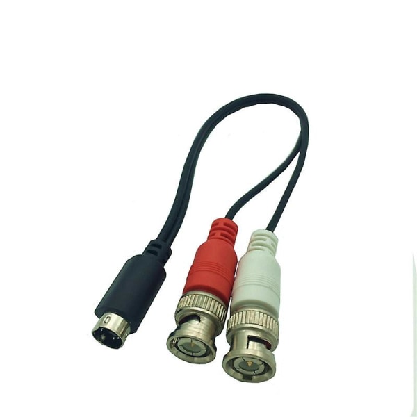 S-video 4-polet han-stik til to BNC han-stik Y-splitter konnektor adapterkabel ledning 25cm/1.5m 0.25M