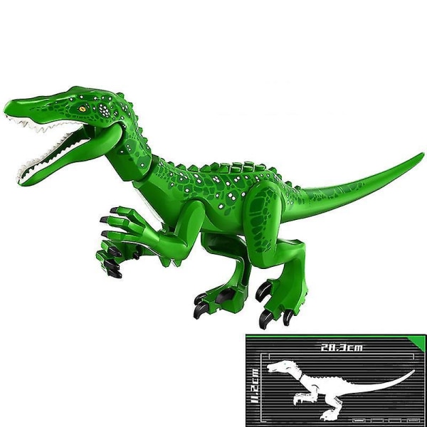 1kpl Jurassic Big Size Dinosaur Building Blocks T-rex Quetzalcoatlus Baryonyx Toimintafiguurit Lasten Lelut Lahjat h3096 Baryonyx green