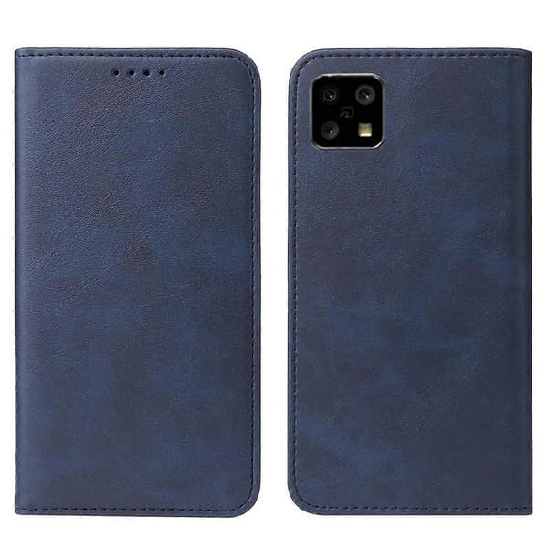 Magnetiskt läderfodral för Sharp Aquos Sense 4 Blue