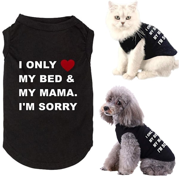 Koiran paidat Kirjaimilla printed liivi pienille suurille koirille Slogan Puku Koiran Pyjama Pentu Lahja Lemmikkivaatteet Äidin Poika O-Black XX-Large