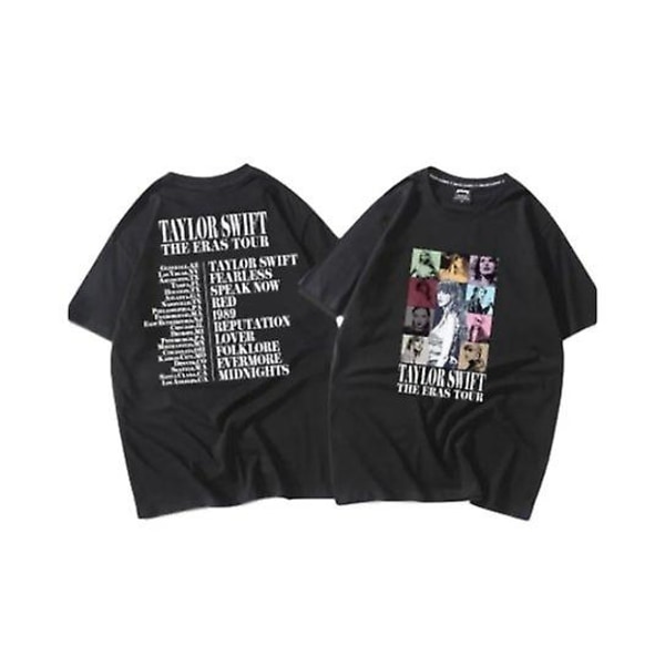 Taylor Swift The Eras Tour T-skjorte-topp, Taylor World Tour-t-skjorte, unisex-t-skjorte, svart 3XL