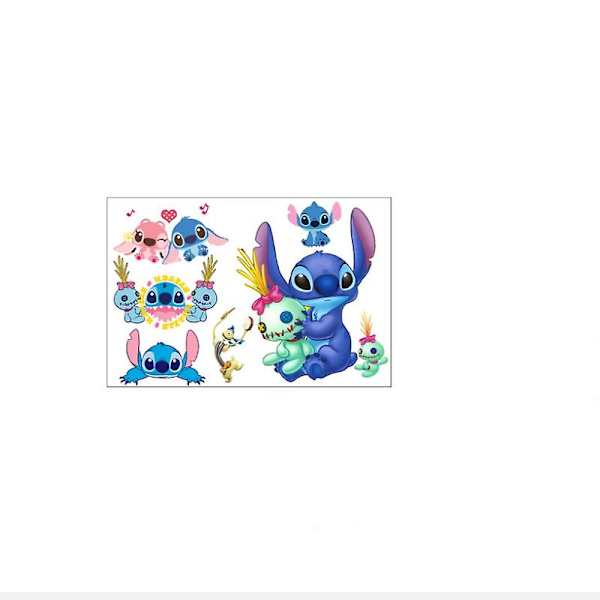 Lilo ja Stitch Tarrat Itseliimautuvat PVC-seinätarrat Lastenhuone Sarjakuva-animaatio Stitch Koristetarrat Style2
