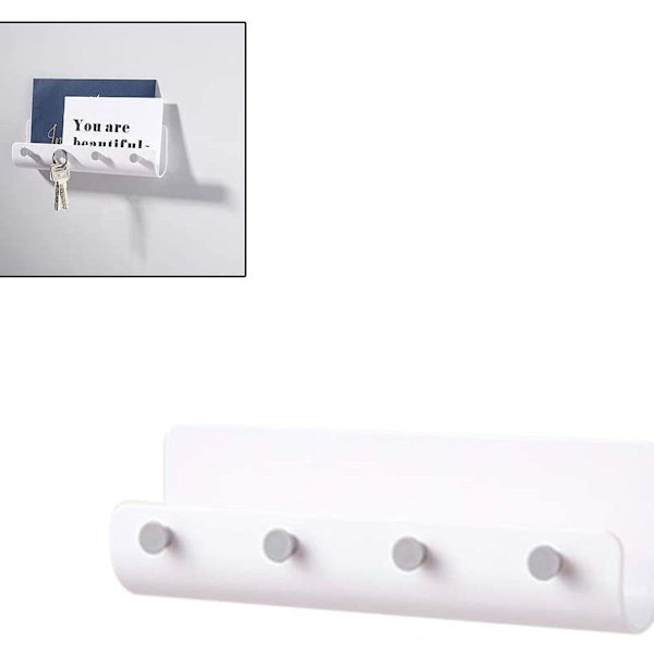 Wall Mounted Key Board Storage Shelf - U-shaped Hook Shelf Small KLB