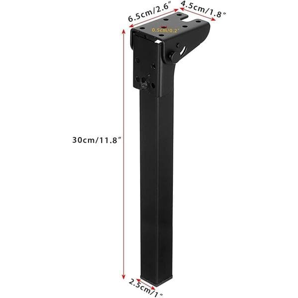 4 Stycken Fällbara Bordsben 30cm Moderna Svarta Fällbara Möbelben för Säng Soffa Skåp