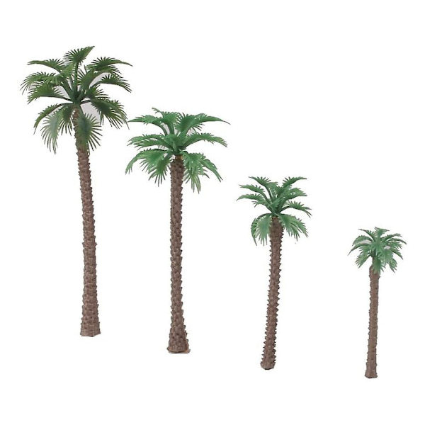 40 st kokosnöt palmträd/landskap plast konstgjord layout regnskog