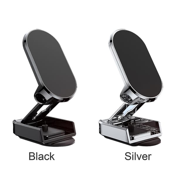 Universal 360 Rotation Magnetisk Telefonholder Foldbar Bilmontering Stativ Dashboard 2023 Black