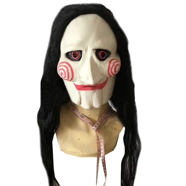 Savhår Paryk Maske Horror Masker Fest Kostume Cosplay Kjole Prop Halloween Long Hair