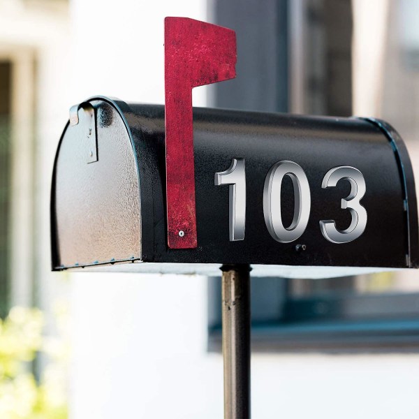 10 styks selvklæbende dørhusnumre Gadeadressenumre til bolig og skilte Silver