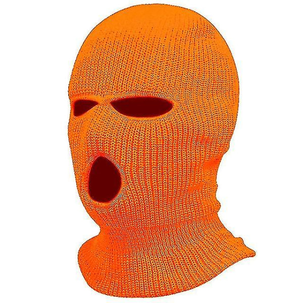3 reikää talven lämmin unisex balaclava maski Orange