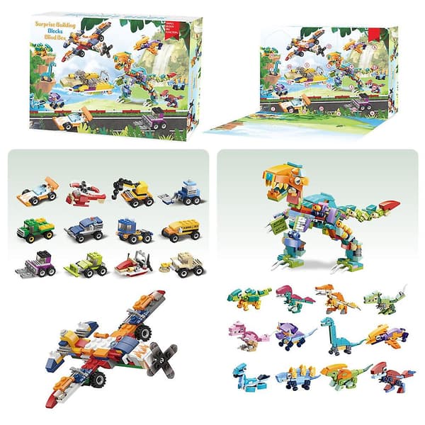 2022 Julekalender Nedtællingskalender Dinosaur Engineering Vehicle Blind Box Legetøj Gave