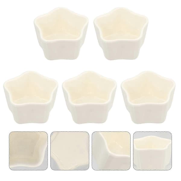 5 stk. Stjerne Pudding Mousse Kopp Keramisk Bakeform Dessert Bakekopp
