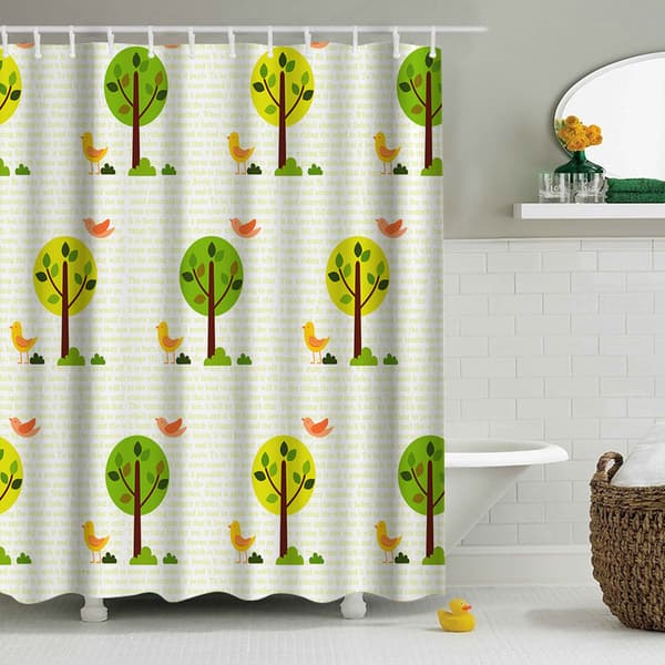 Duschdraperi 180x180 (Stil 14) – Maskintvättbar tjock polyester