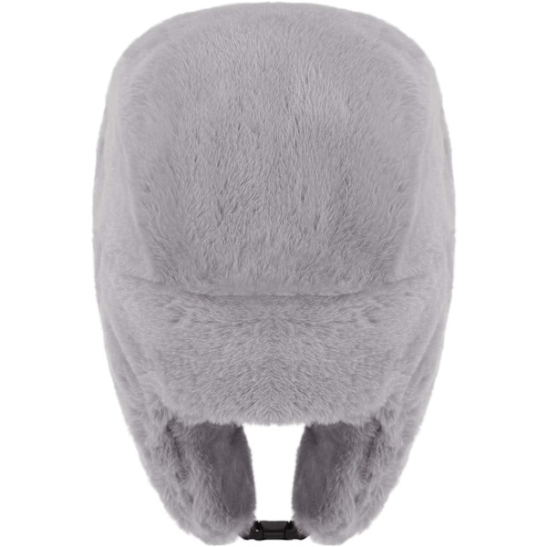 Aikuisten Talvi Mukava Plussi Ushanka Venäläinen Hattu Tuulenpitävä Kokonaan Huppu Korvaläpät Hattu Lämmin Kylmäsuoja Ski Metsästys Pyöräily Trapper Hatut Grey One Size