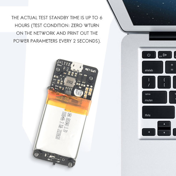 Ny Ups Lite V1.2 Ups Power Hat Board med batteristrømdetektion til nul nul W Black