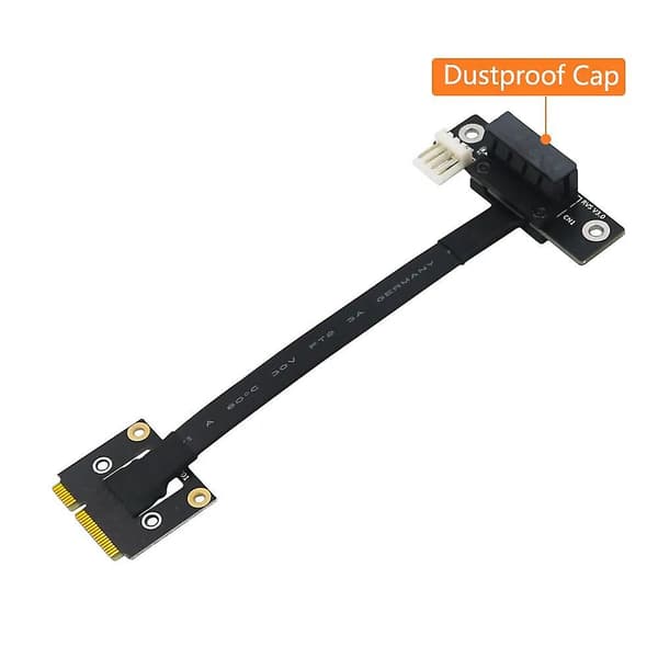 Tilføj på kort 270 graders Mini Pcie til Pci-e 1x adapterkabel Mini Pci Express til Pci-e X1 Riser 4pin strømstik til Extender