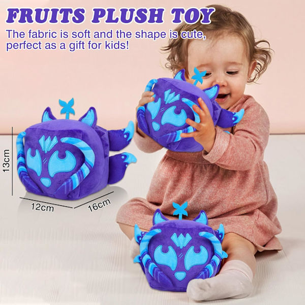 Frugter Plys, Box Frugter Plys Legetøj, Kitsune Plys Legetøj, Frugter Bløde Plysdyr Pude, Frugter Plys Box Legetøj til Børn, Frugter Plysdyr