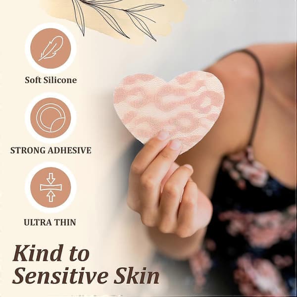 Brystvortedekkere for kvinner - Gjenbrukbare silikonpasties brystvortedekkere - Usynlige
