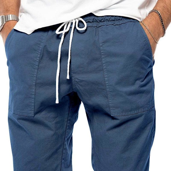 Herr Vår/Sommar Nya Artiklar Lotter för Semesteraktiviteter Långärmad Herrkläder Blue XL
