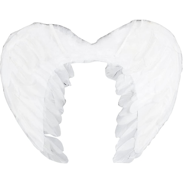 Voksen/barn Angel Devil Fairy Feather Wings Halo Halloween Christmas Fancy Dress Party White Adult