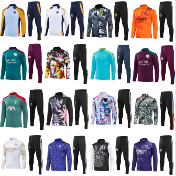 2425 Japan Brasilien Real Madrid Y3 Paris Atletico Madrid tränings halvt-drag tröja vuxen barnkläder fotbollsuniform R XL