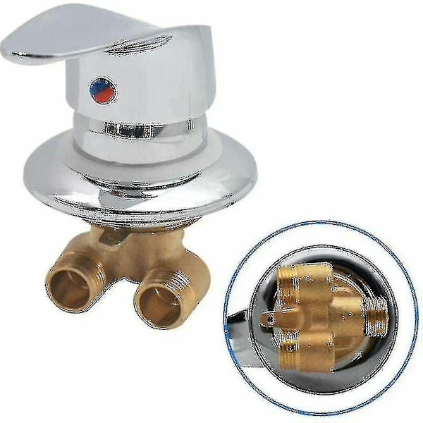 Blandebatteri Dusjkabinett Messing Dusjkran Uttak Avleder Krom Dusj Blandebatteri G1/2 kobling Kaldt og varmt vann Blandebatteri Dusj kompatibelt bad