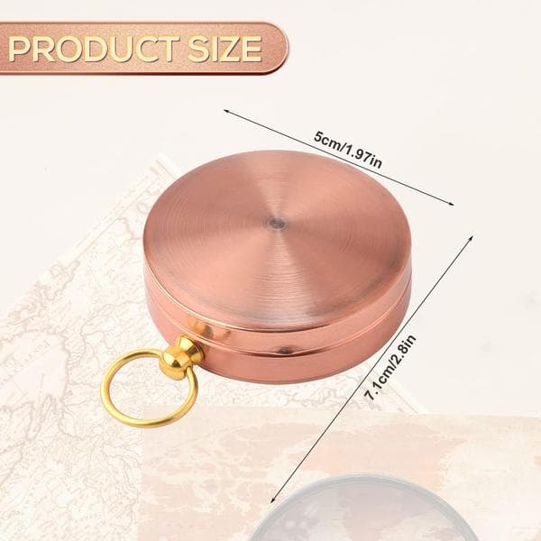 Selviytymiskompassi, 70x16mm Vaelluskompassi Taskukompassi Käännettävä