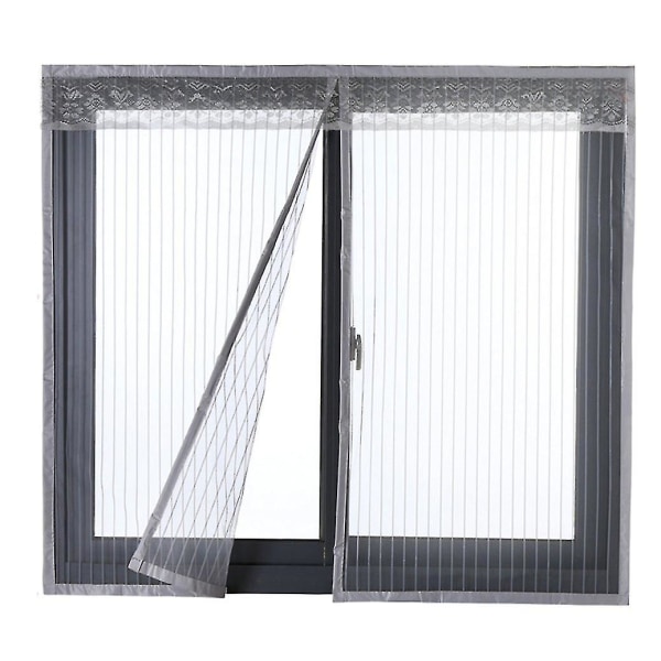 Myggenet til dør eller vindue Magnetisk myggenet dørgardin med magneter Hvid 90x120cm