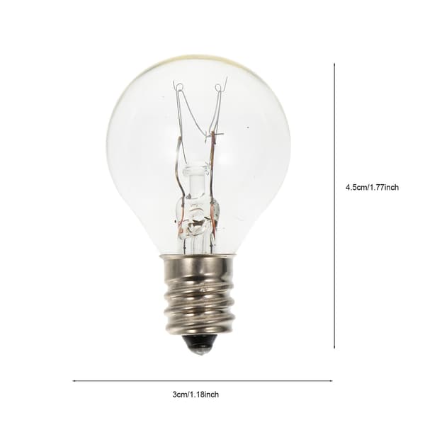 6 stk. E12 Duftvoks Diffuserlamper Husholdnings Globe Klar Lyspære Dekorasjoner Transparent 4.50X3.00X3.00CM