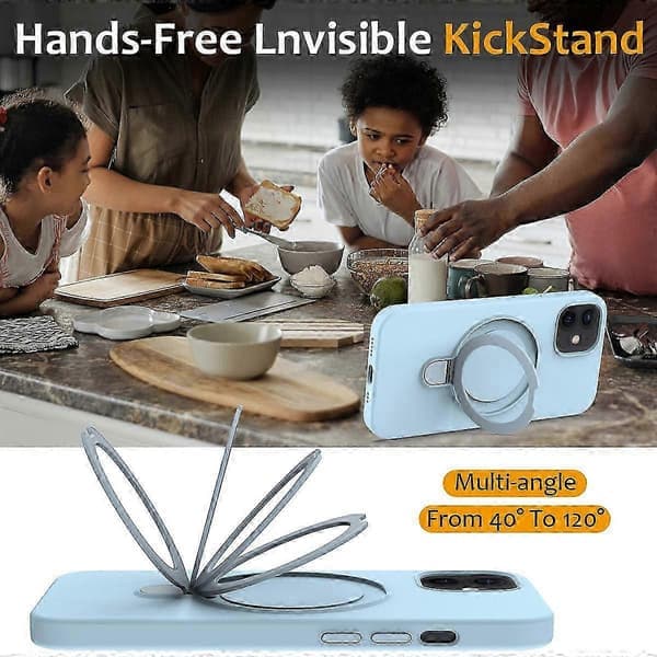 Magnetic Case for iPhone 11 with Ring Stand PC+Silicone Drop-proof Phone Case Sti Style J