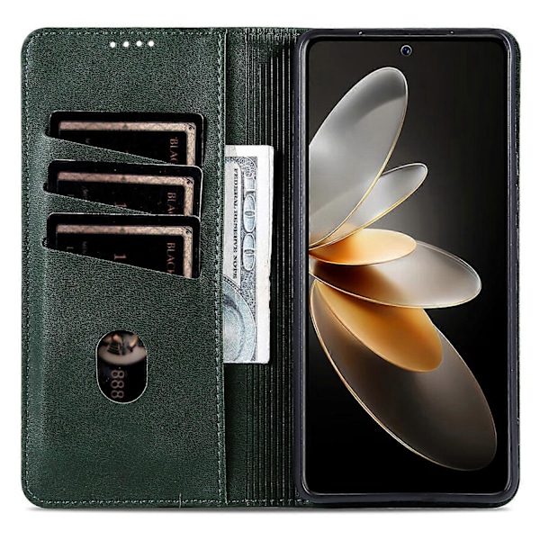 För Oppo Find X8 Pro 5G Fodral Nappa Textur PU Läder Plånbok Telefonfodral Red
