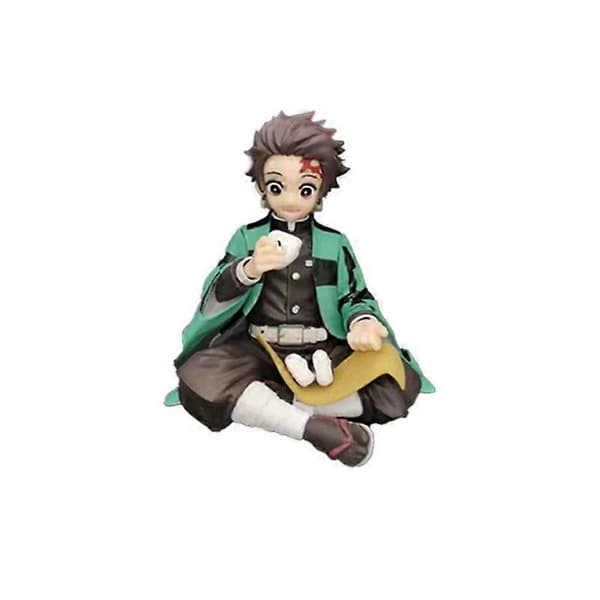 Premium figur Anime Tanjirou Agatsuma Zenitsu spiser risboller PVC actionfigur Green 1 pc