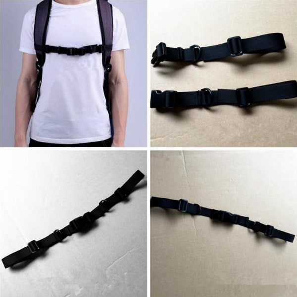 Brystsele Justerbar Bag Ryggsekk Webbing Sternum Strap Clip Spenne