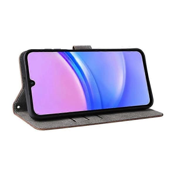 Kompatibelt Plånboksfodral för Samsung Galaxy A16 RFID PU Läderfodral Ställ Brown